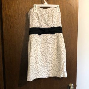 Strapless lace dress